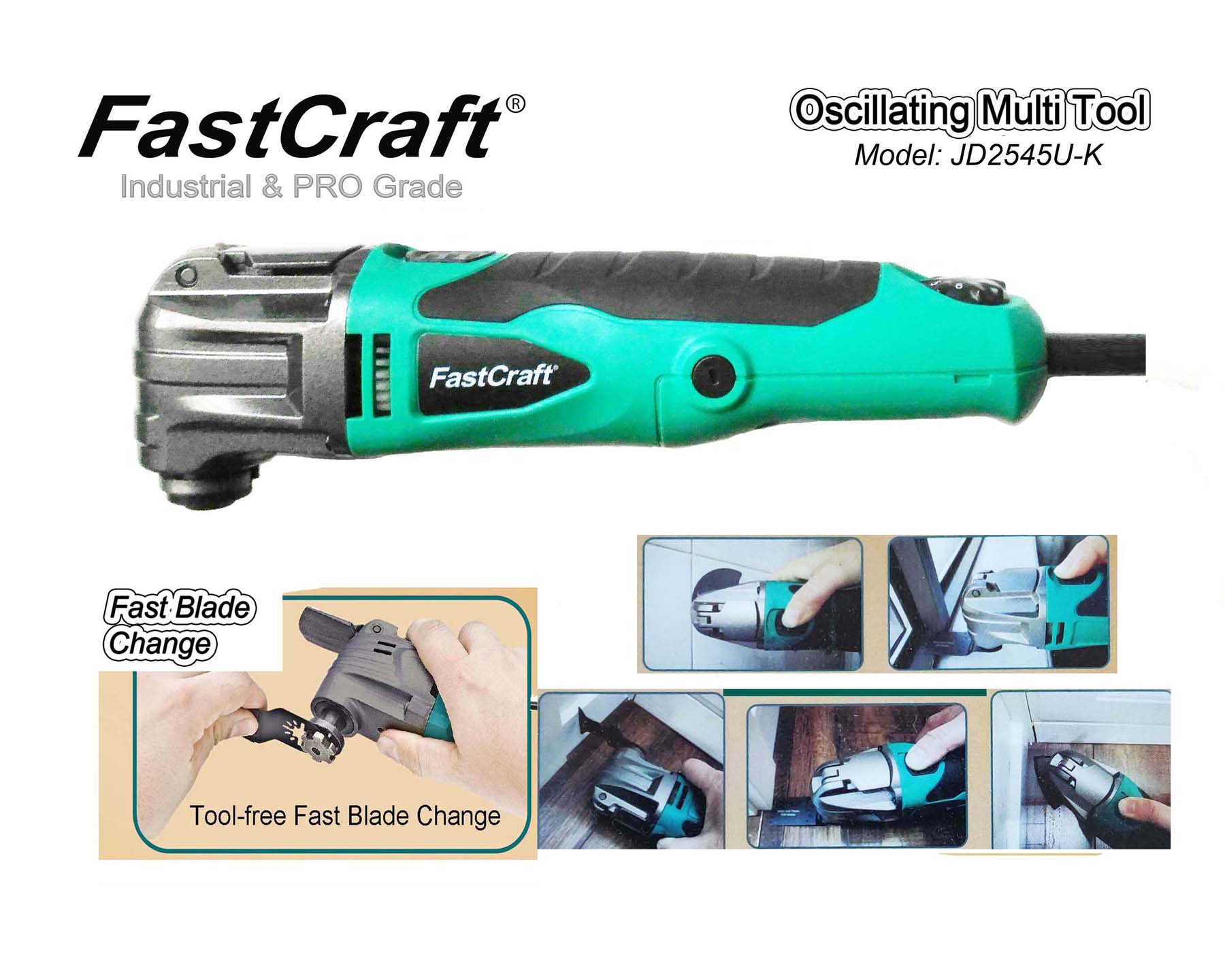 NYCL FastCraft Oscillating Multi Tool - Tool-less Fast Blade Release/Lock